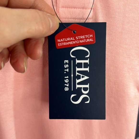 NWT Men’s Chaps Pink Polo Shirt in Size XL - Picture 11 of 13